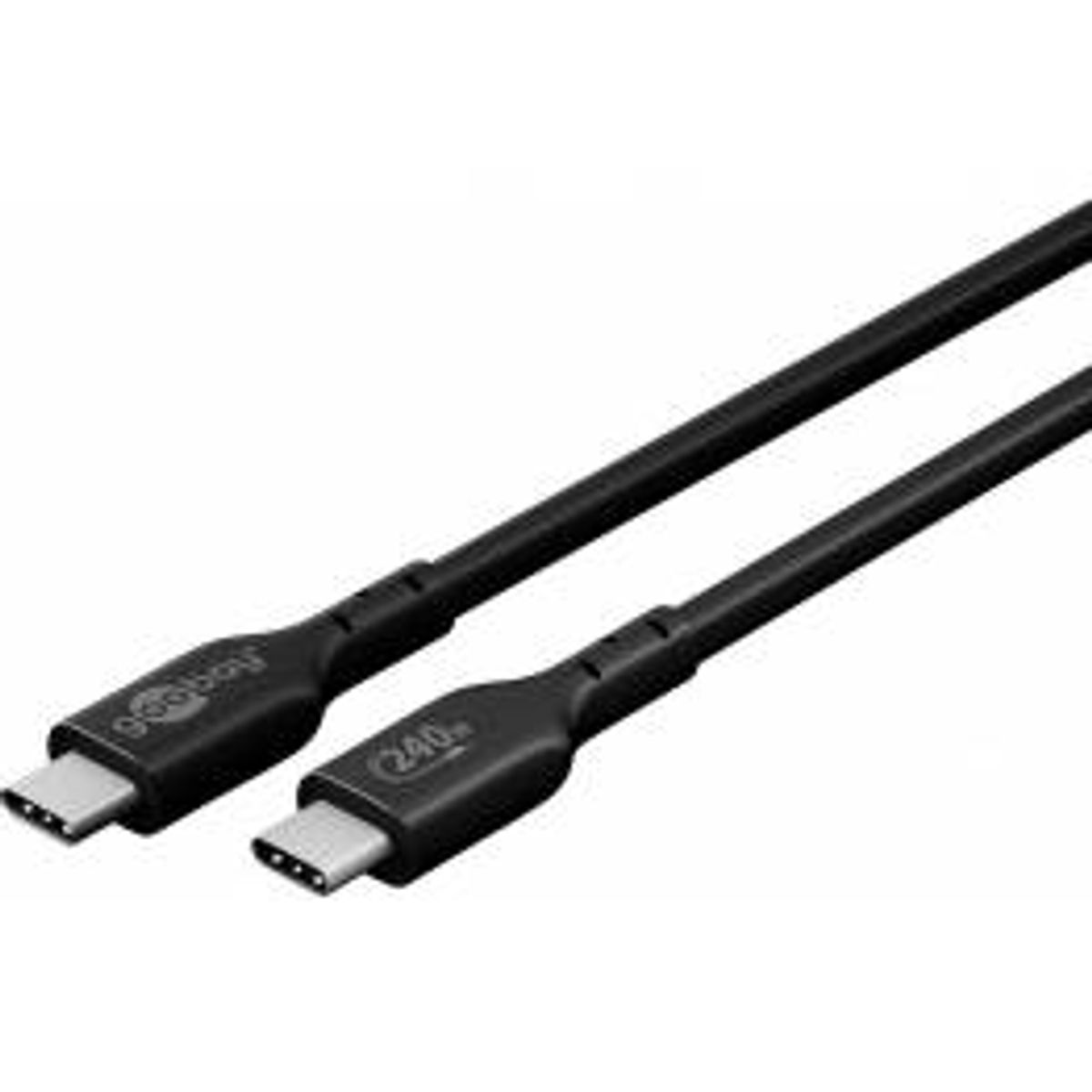 Goobay USB-C 2.0 opladnings- og datakabel 240W PD - 1m - Sort