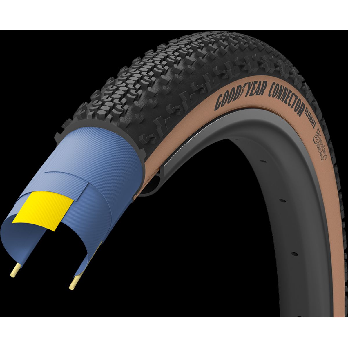 Goodyear CONNECTOR Tubeless Complete 650x50c - Brun