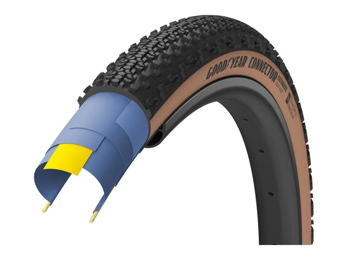 Goodyear Connector Ultimate TLC - Gravel - Foldedæk - 700x35c - Sort/Brun