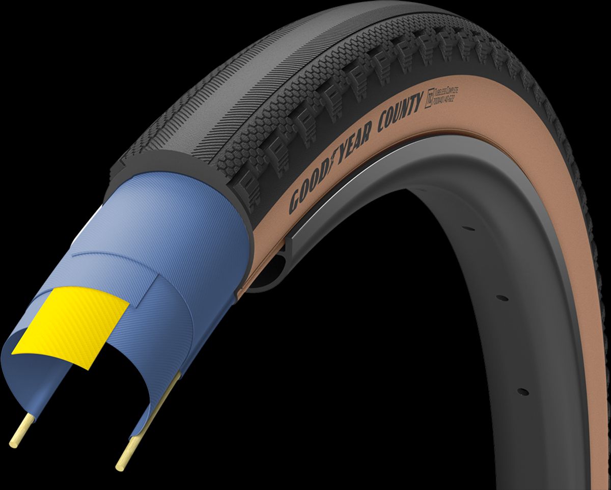 Goodyear COUNTY Tubeless Complete 700x35c/50c - Brun