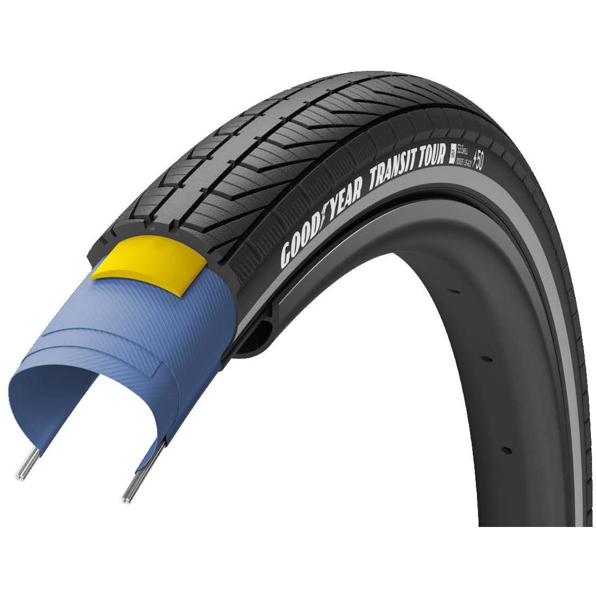 Goodyear TRANSIT TOUR Plus S5 (5mm indlæg) 700x35/40/45/50 - Sort