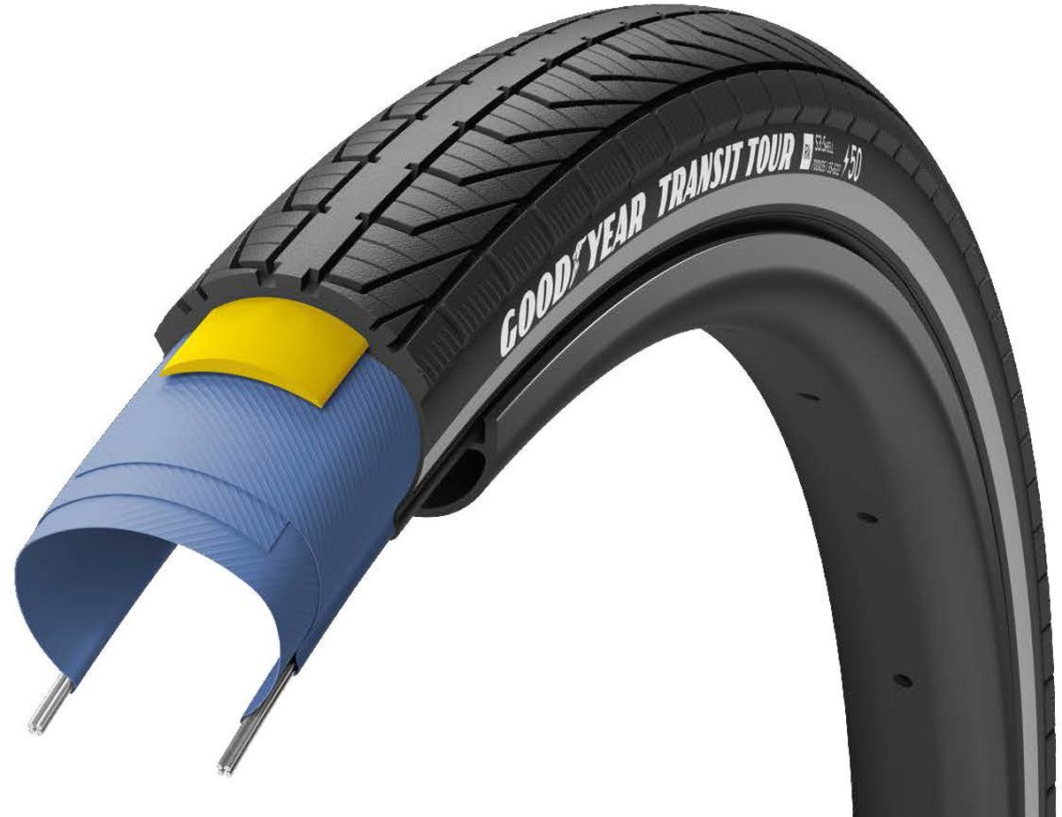 Goodyear TRANSIT TOUR Plus S5 (5mm indlæg) 700x35/40/45/50 - Sort