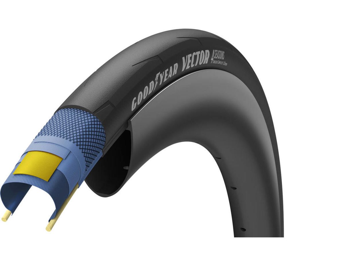 Goodyear Vector Sport Tube - Foldedæk Road - 700x25c - Sort