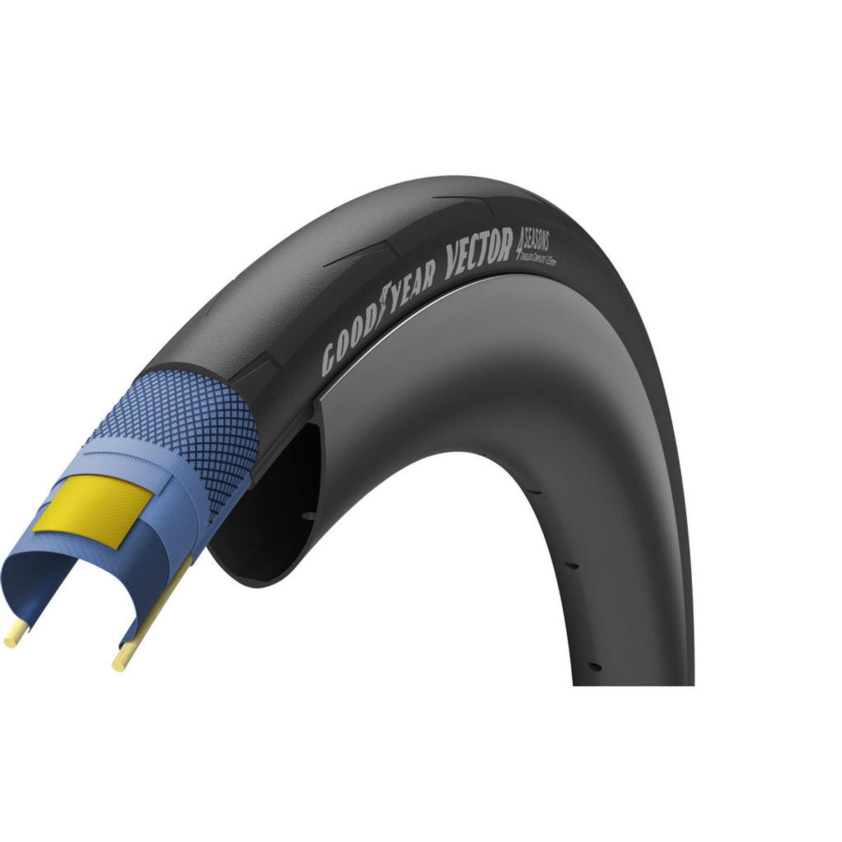 Goodyear Vector Sport Tube - Foldedæk Road - 700x32c - Sort