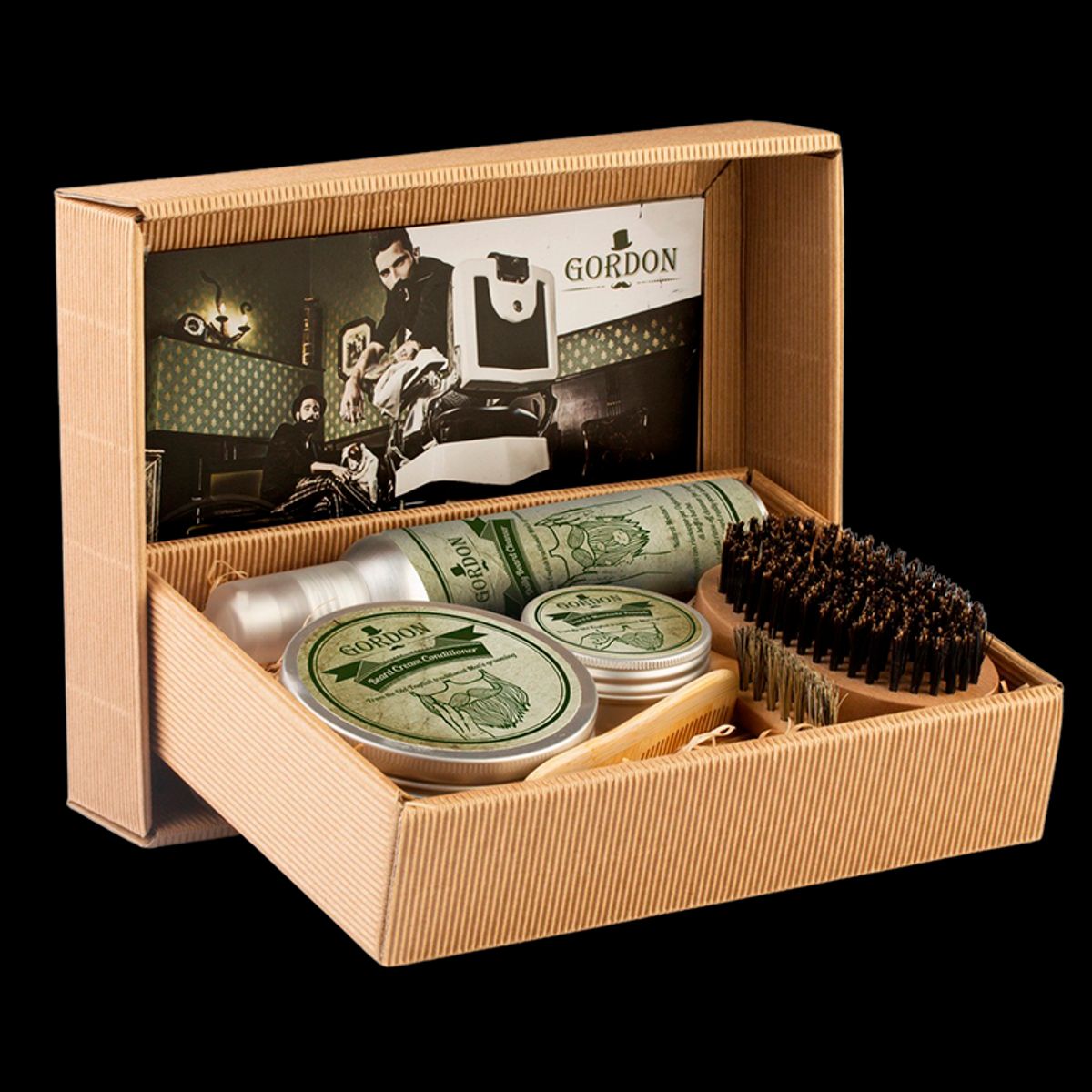 Gordon Gaveæske Beard & Moustache Kit D411 (1 sæt)