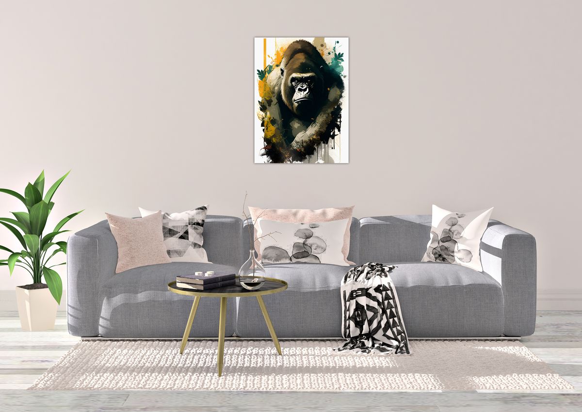 Gorilla 4 (50 x 70 cm ) - lærred u/ramme