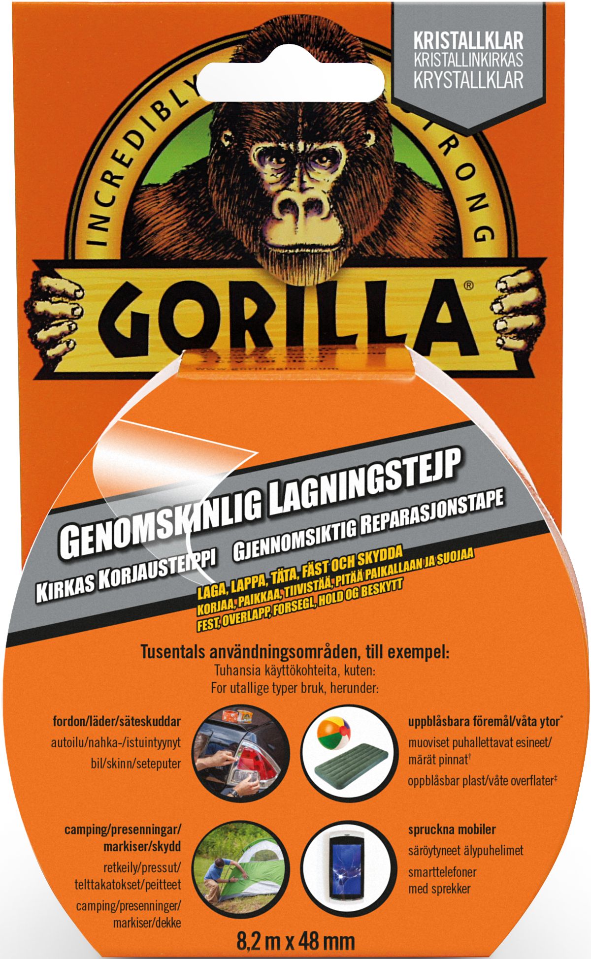 Gorilla Glue Gennemsigtig Tape