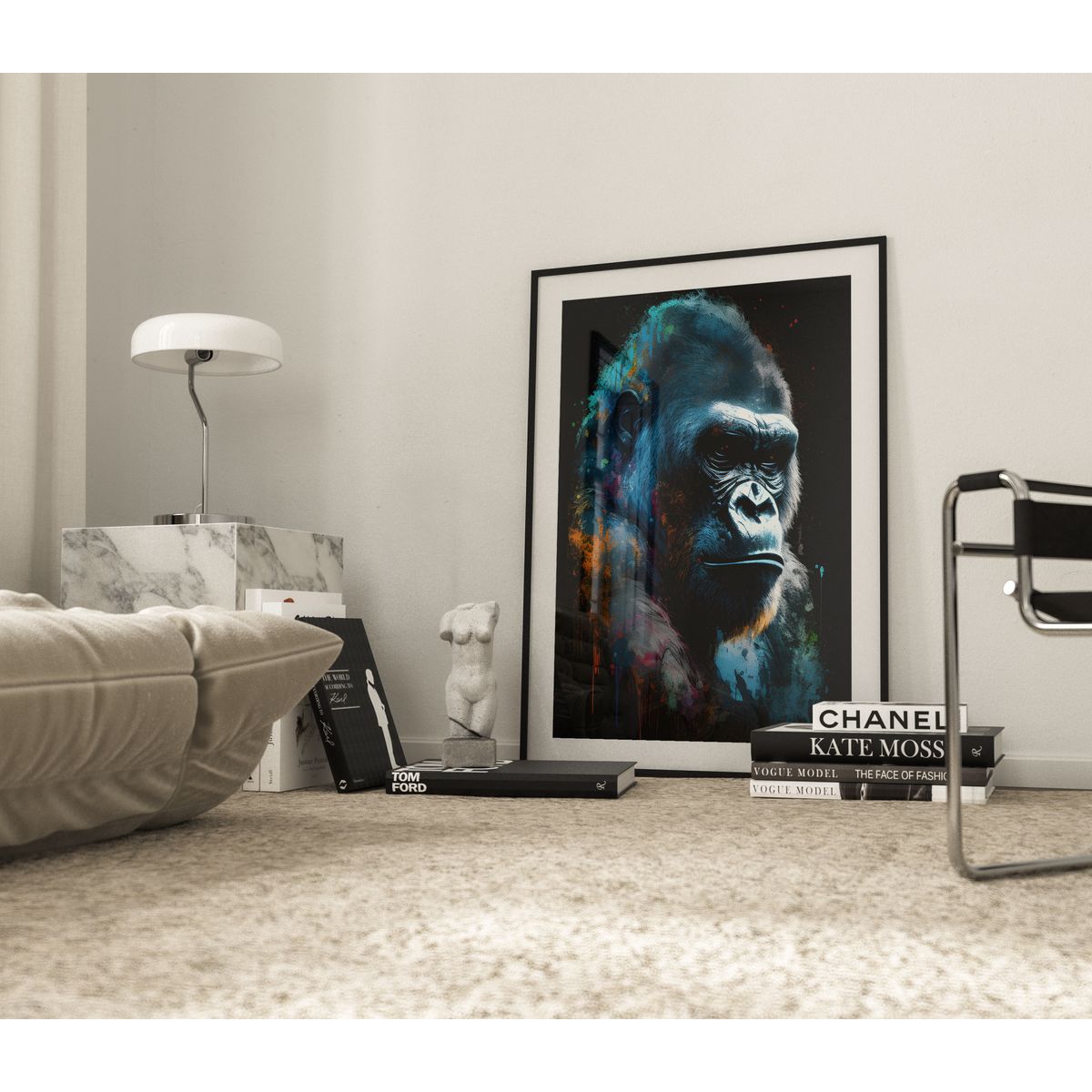 Gorilla Plakat 2 (50 x 70 cm ) - u/ramme