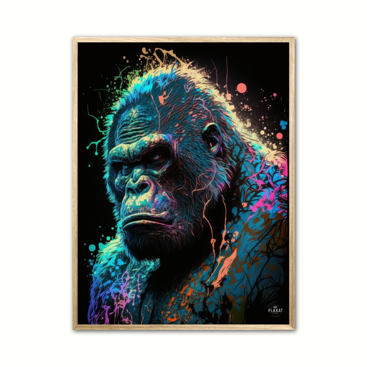 Gorilla plakat 2 - Dyr 30 x 40 cm