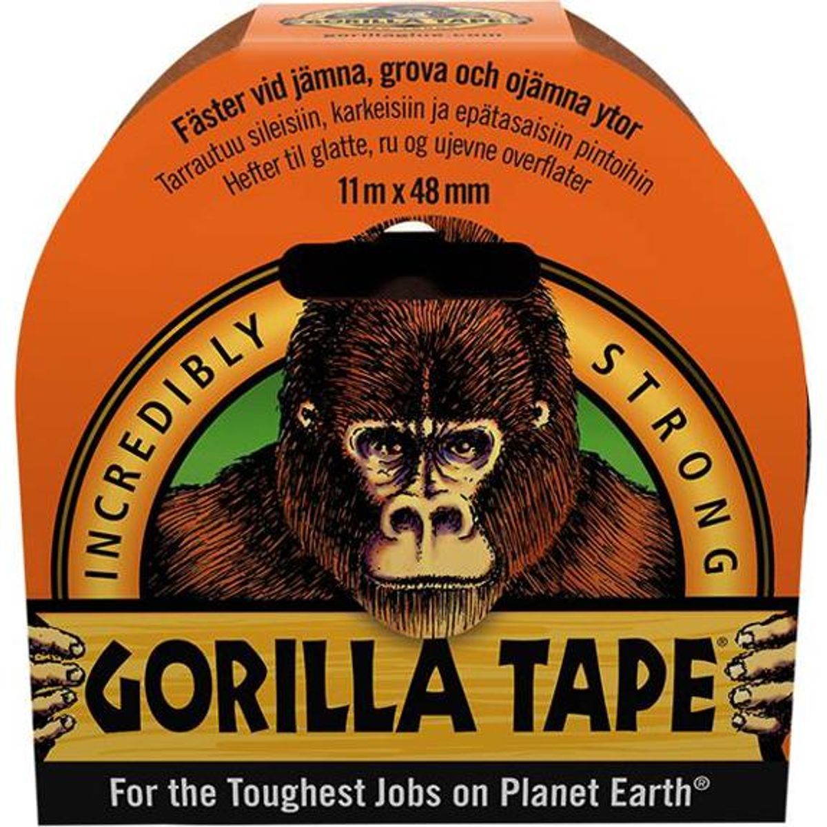 Gorilla Vævstape sort 48mm x 11m