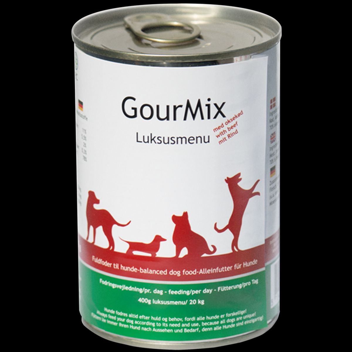 GourMix luksus dåsemad med oksekød, hund, 400g