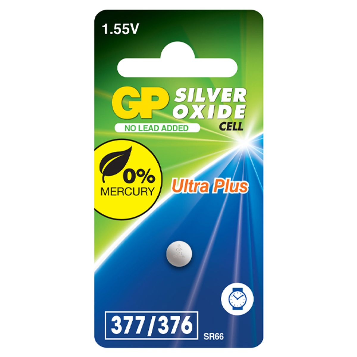 GP 377 A1 - SR626SW - 1,55 V Silver Oxide batteri