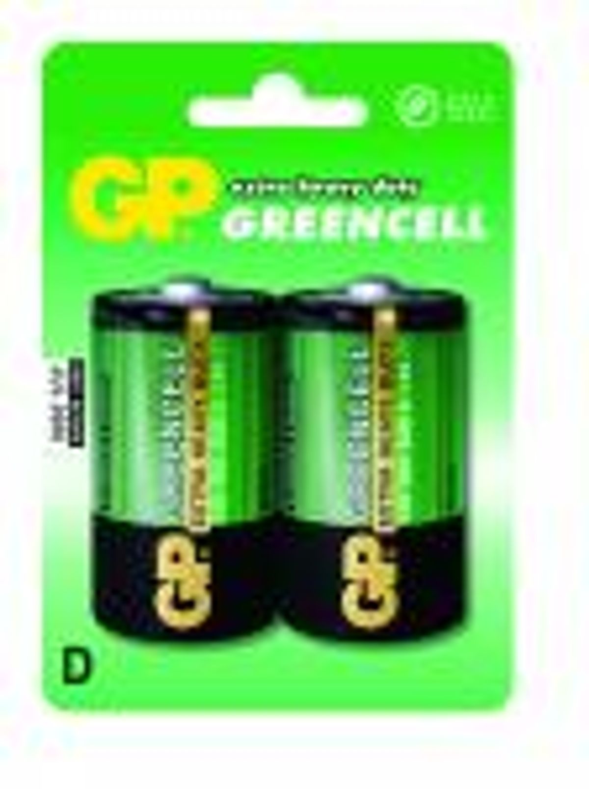 GP Greencell D Batt. R20 2 stk. blisterkort