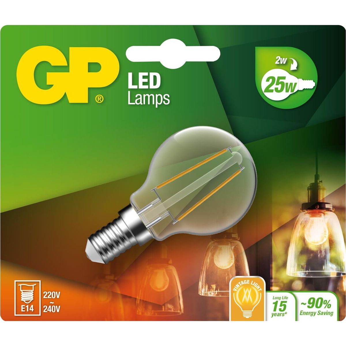 Gp - Led Lamp Filament Mini Globe, E14, 2w (25w), 250lm