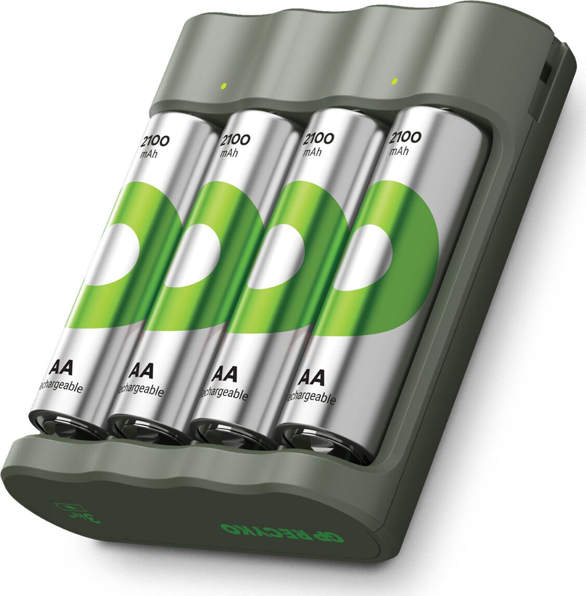 Gp - Recyko Everyday Battery Charger, B441 (usb), Incl. 4 X Aa 2100 Mah Batteries