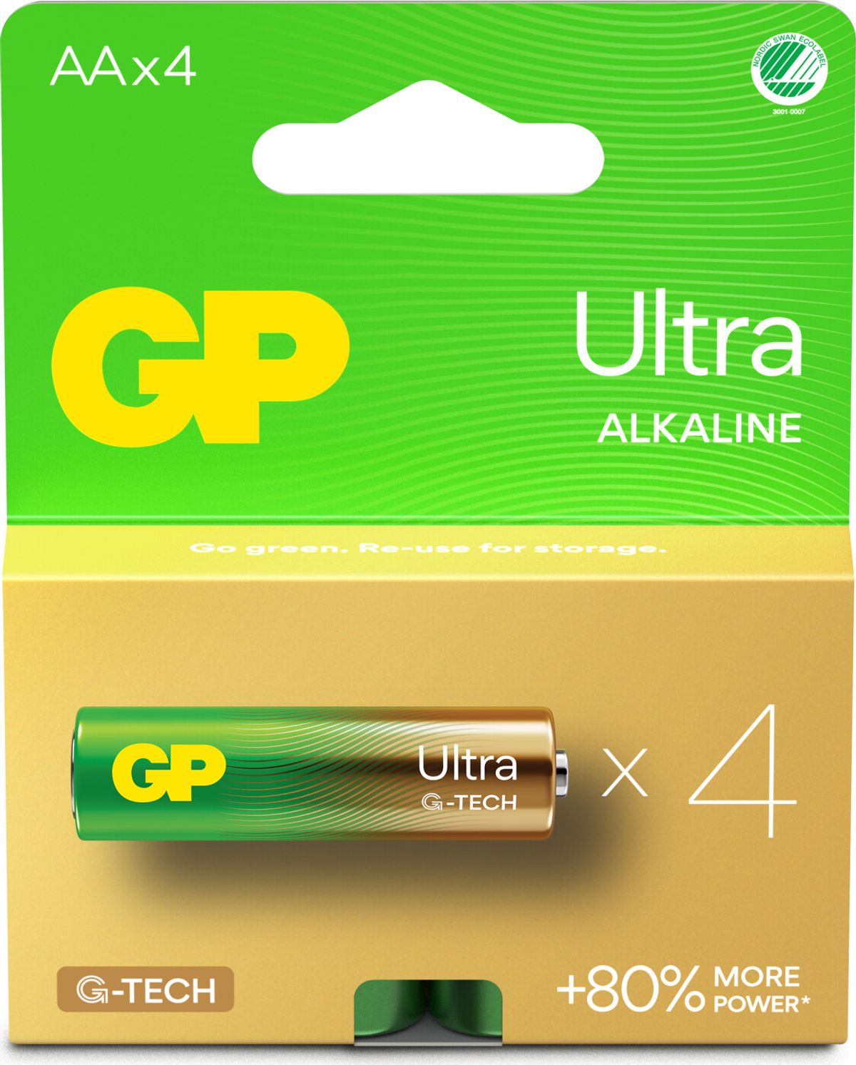 Gp - Ultra Alkaline Aa Batterier - 15au Lr6 1,5v - 4 Stk