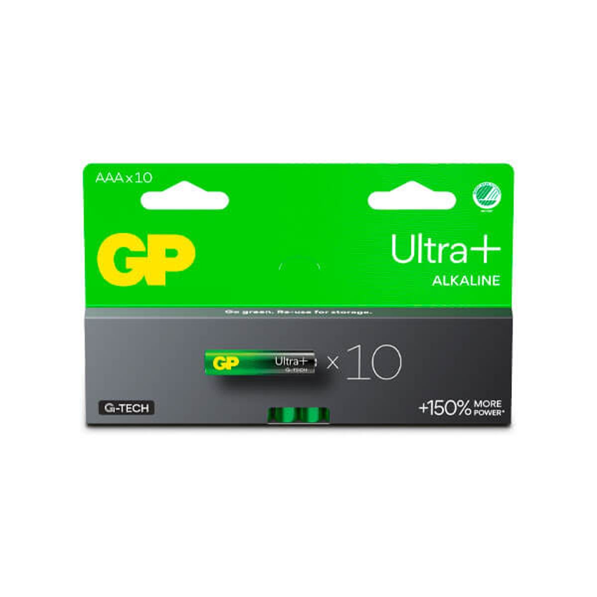 GP Ultra Plus Alkaline AAA batteri, 24AUP/LR03, 10-pak