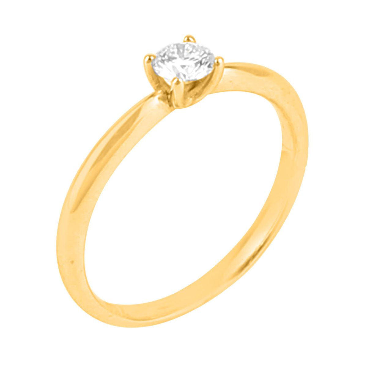 "Grace" solitaire ring i 18 kt. Guld eller hvidguld, 0.20 ct diamanter - 53