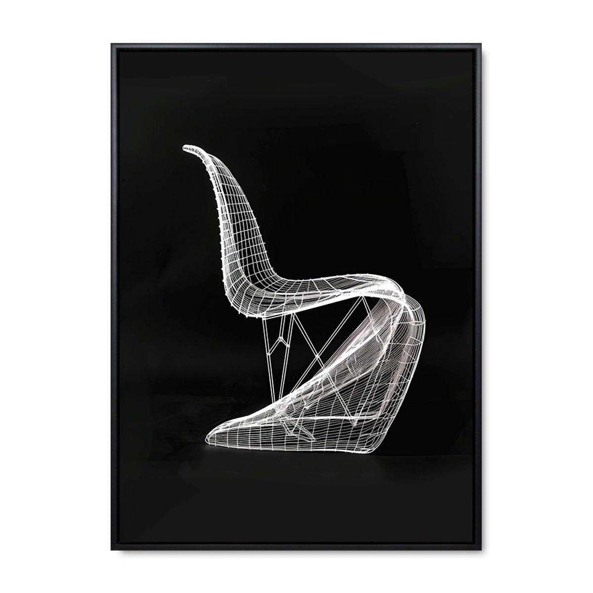 Graceful 5 - 90x120 cm. - Sort ramme