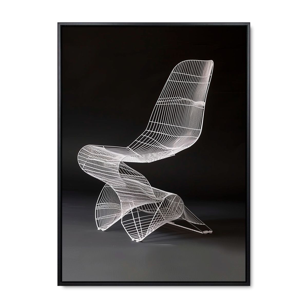 Graceful 6 - 60x80 cm. - Sort ramme