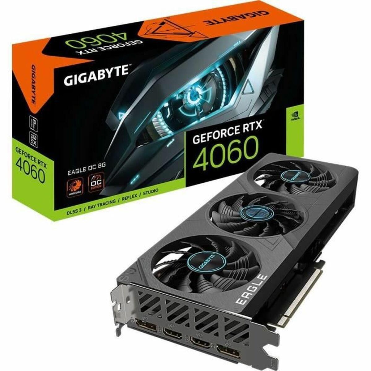 Grafikkort Gigabyte GV-N4060EAGLE OC-8GD 8 GB RAM Geforce RTX 4060 Ti