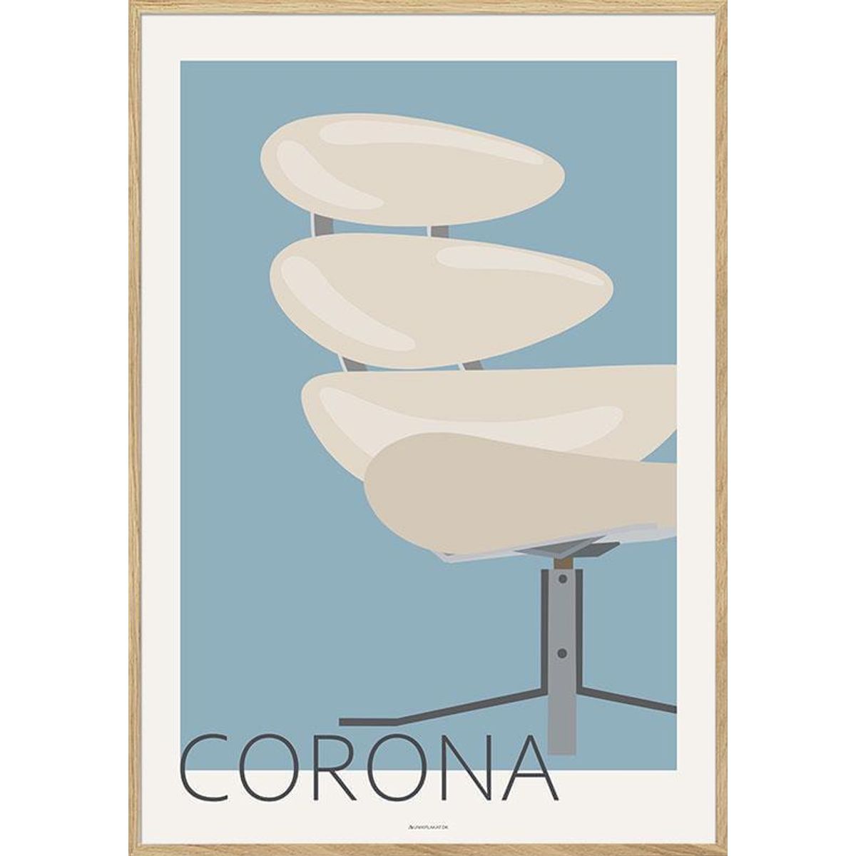 Grafisk plakat - Corona stol