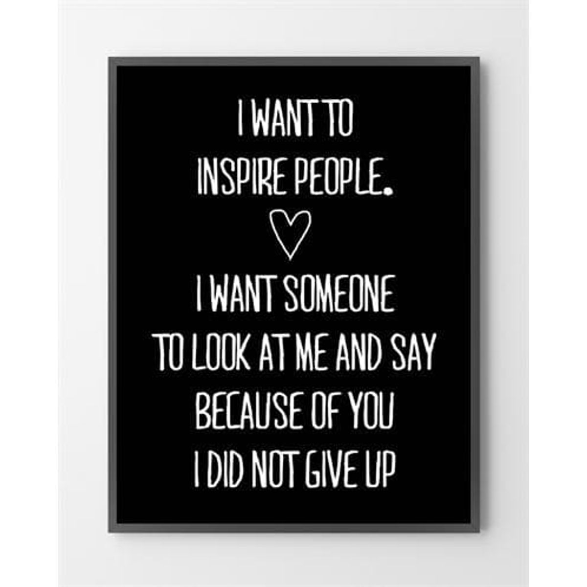 Grafisk plakat - Inspire people - 40x50 cm.