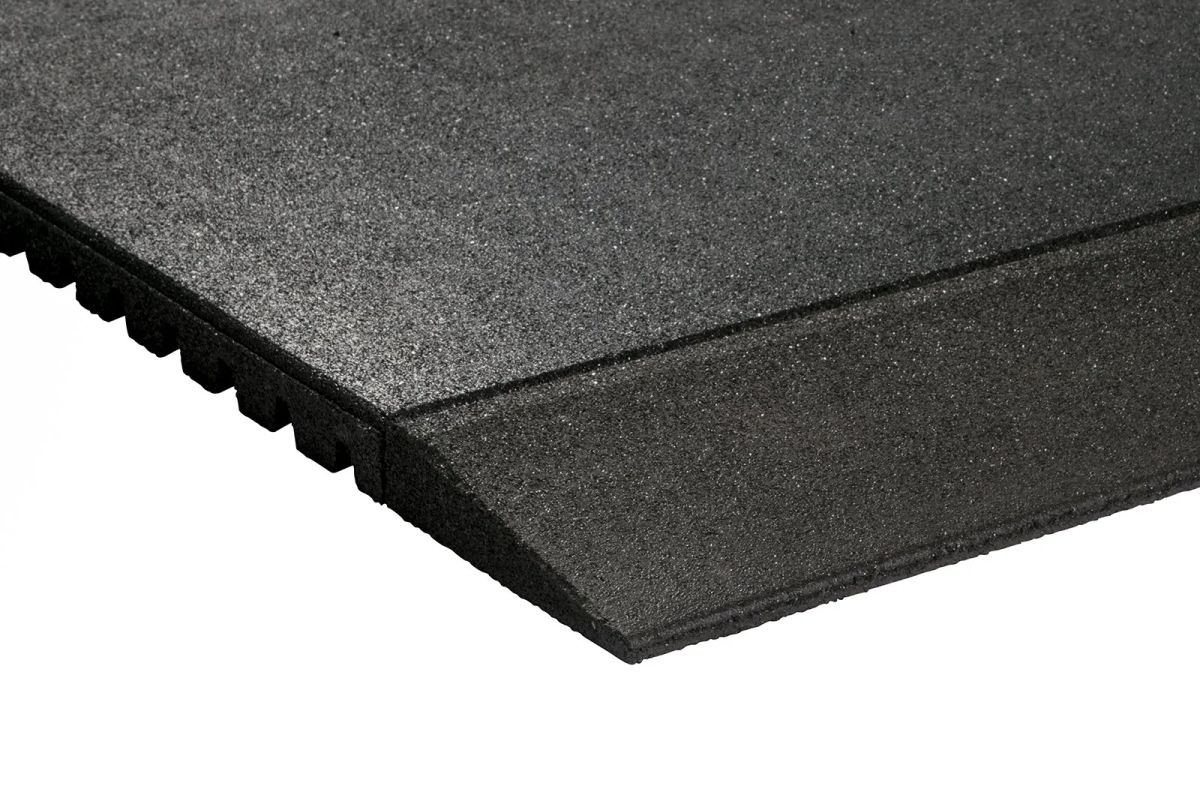 Granuflex Rampe Til Gummiflise 1000 x 200 x 43 mm Black