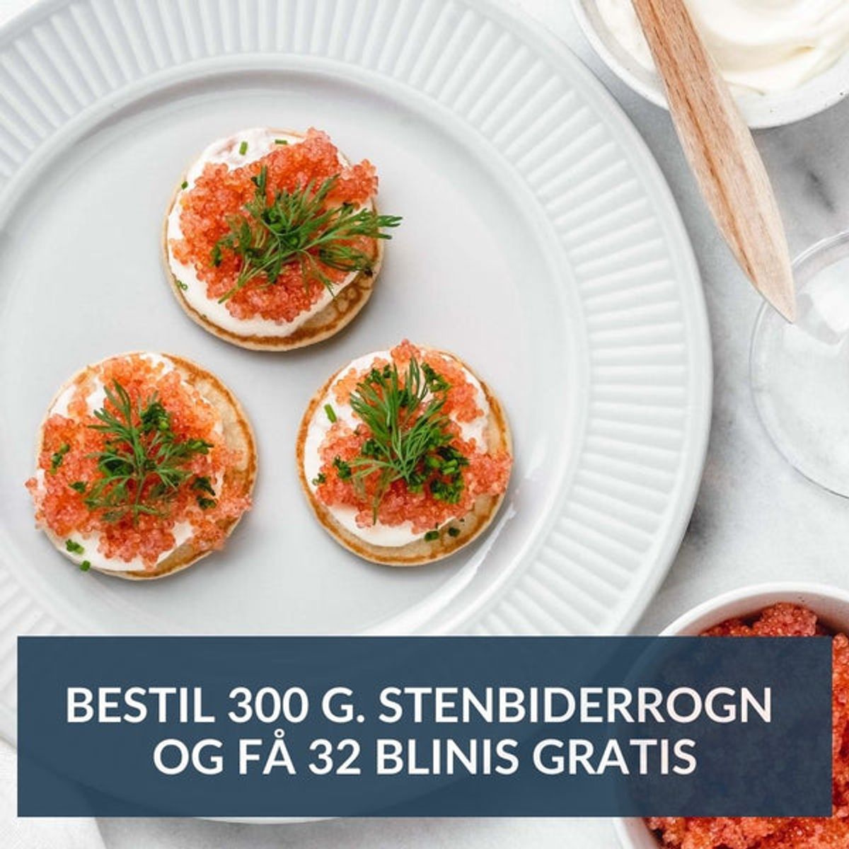 Gratis gave: Stenbiderrogn Islandsk + 32 Gratis Blinis