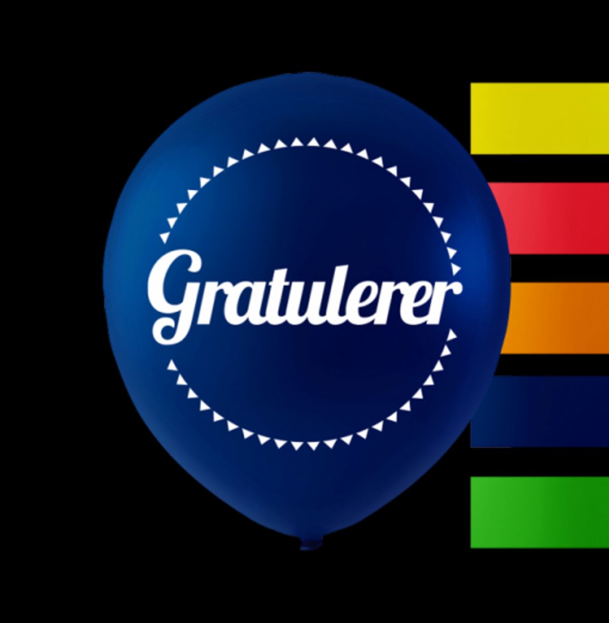 "Gratulerer" - Balloner - 10 stk. - Fødselsdags balloner