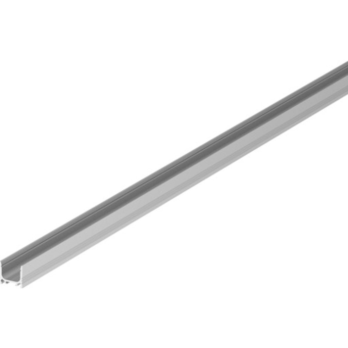 GRAZIA 10 LED påbygningsprofil, standard, rillet, 2m, alu