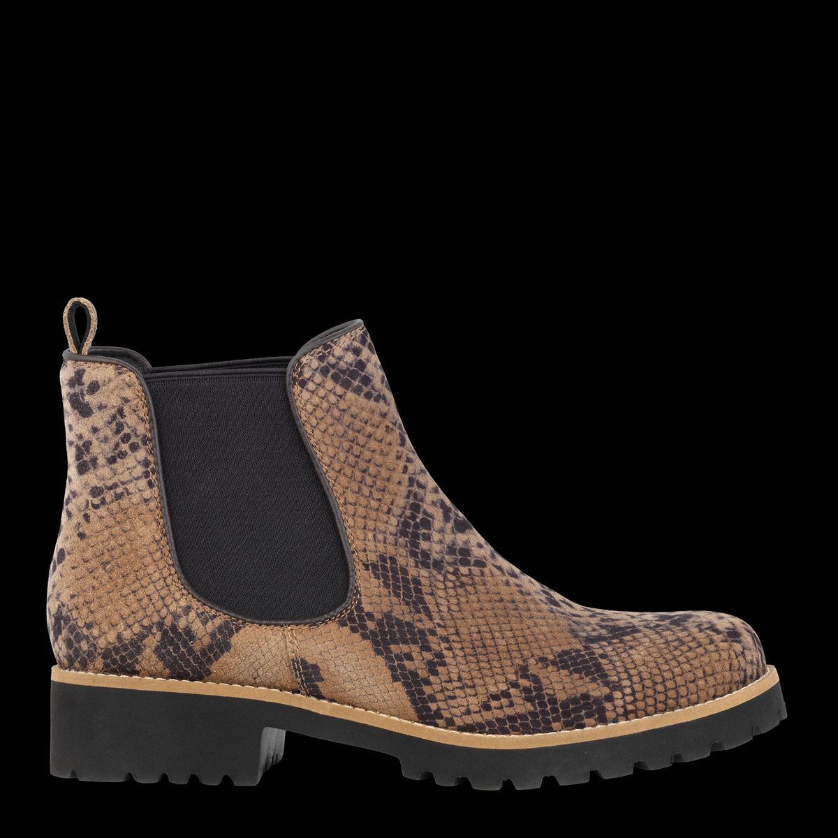 Green Comfort, Strike Chelsea Boot - Slangeprint - 38