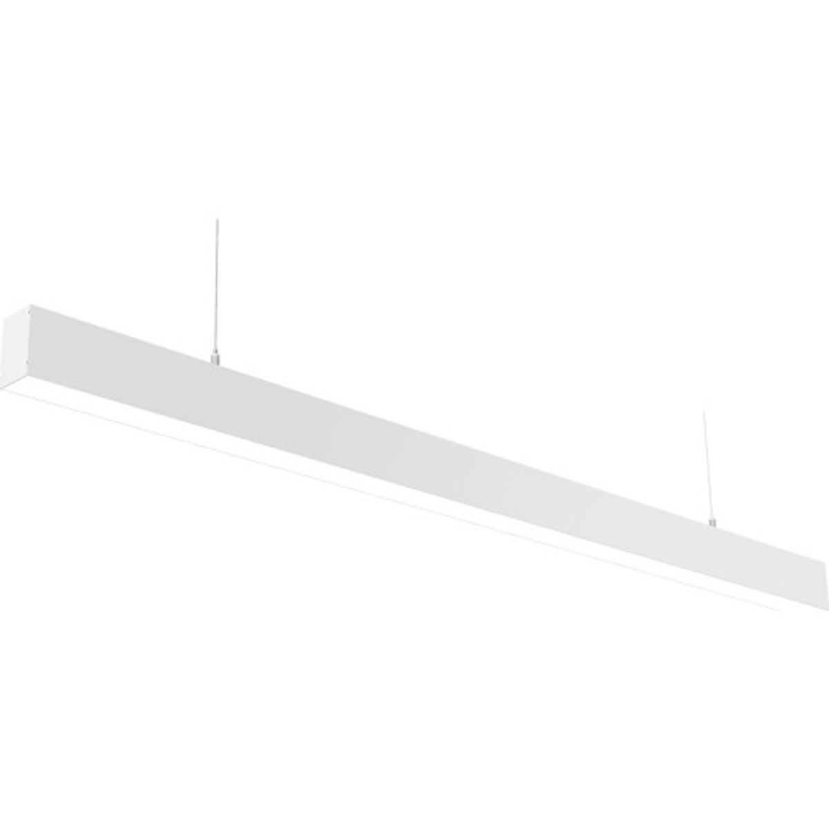 Green-ID LED Square armaturlampe 1200 mm, 30W 4000K, hvid, med wiresæt