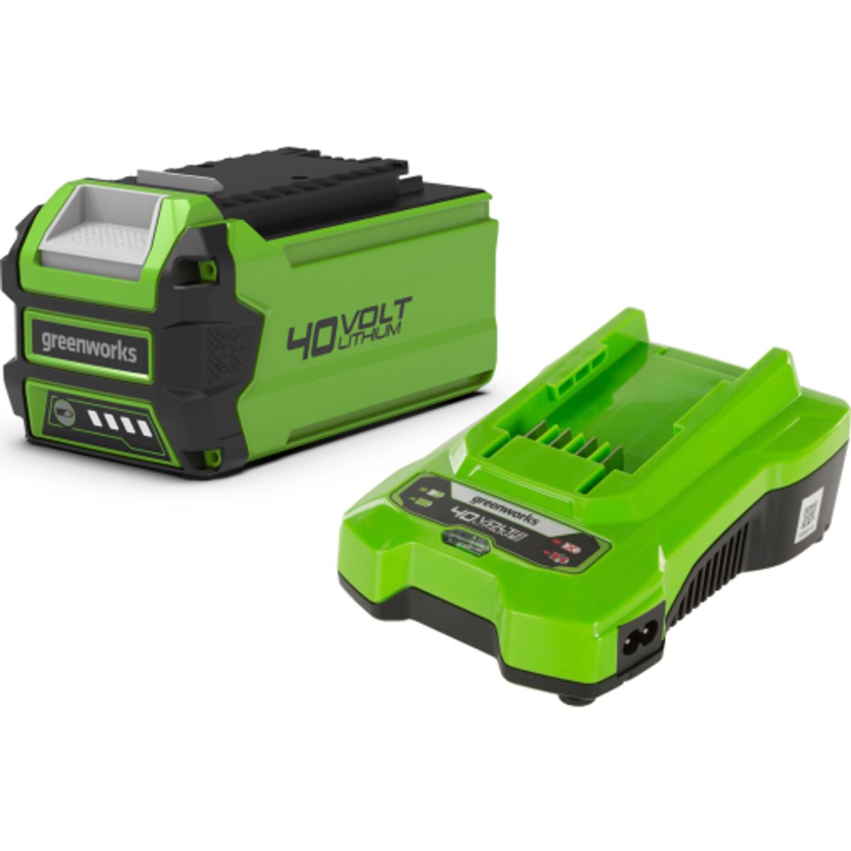 Greenworks batterisæt m. oplader & 1 x 40V/2,5Ah batteri