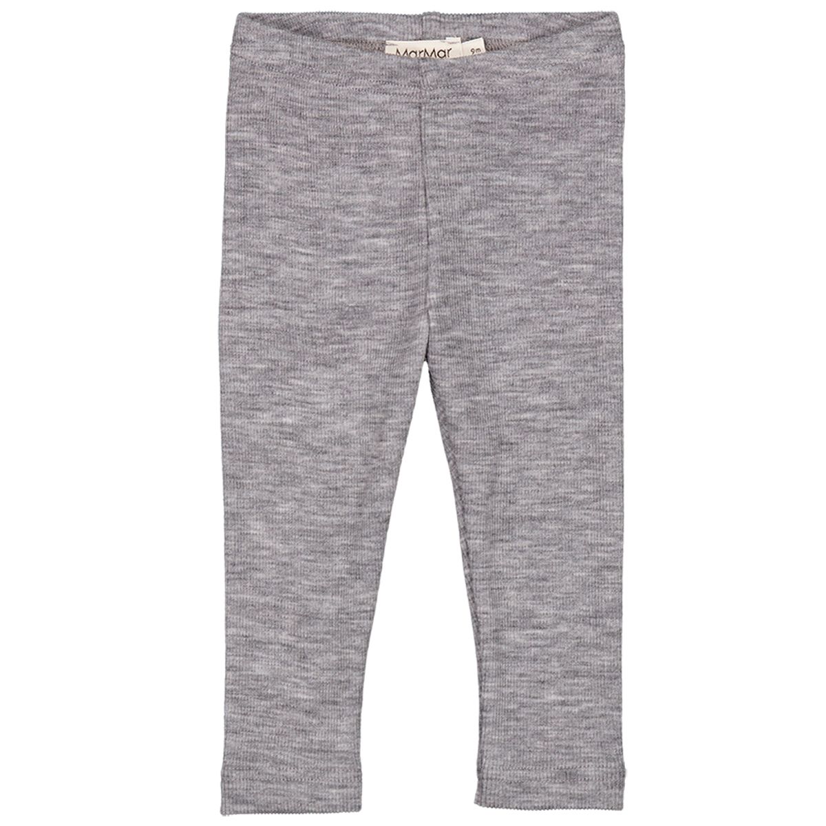 Grey melange uld rib leggings (12 mdr/80 cm)