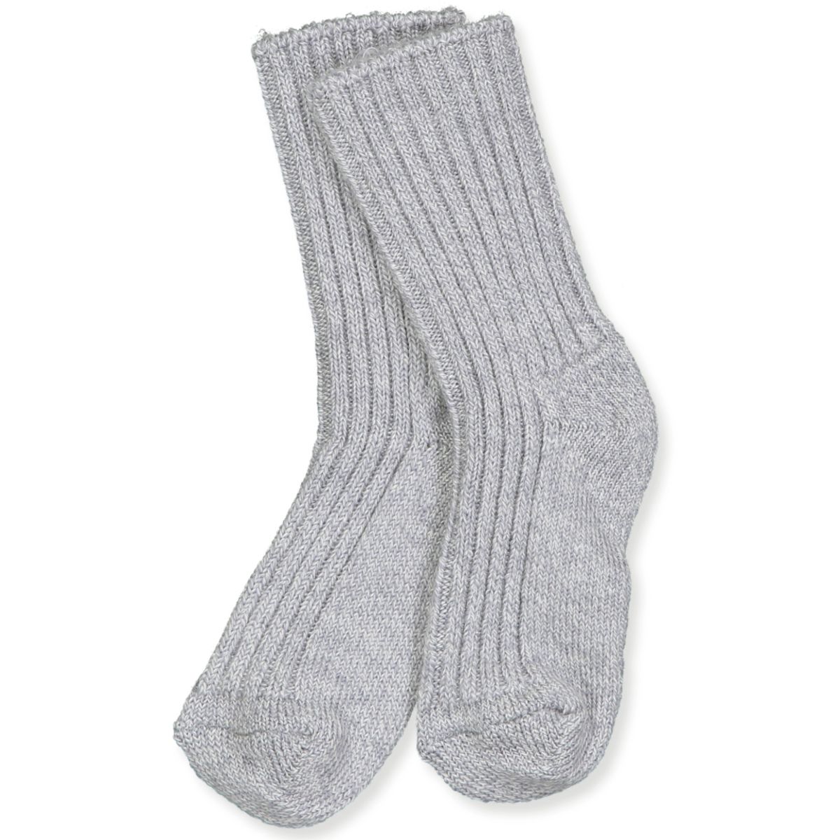 Grey melange uld strømper (31-34)