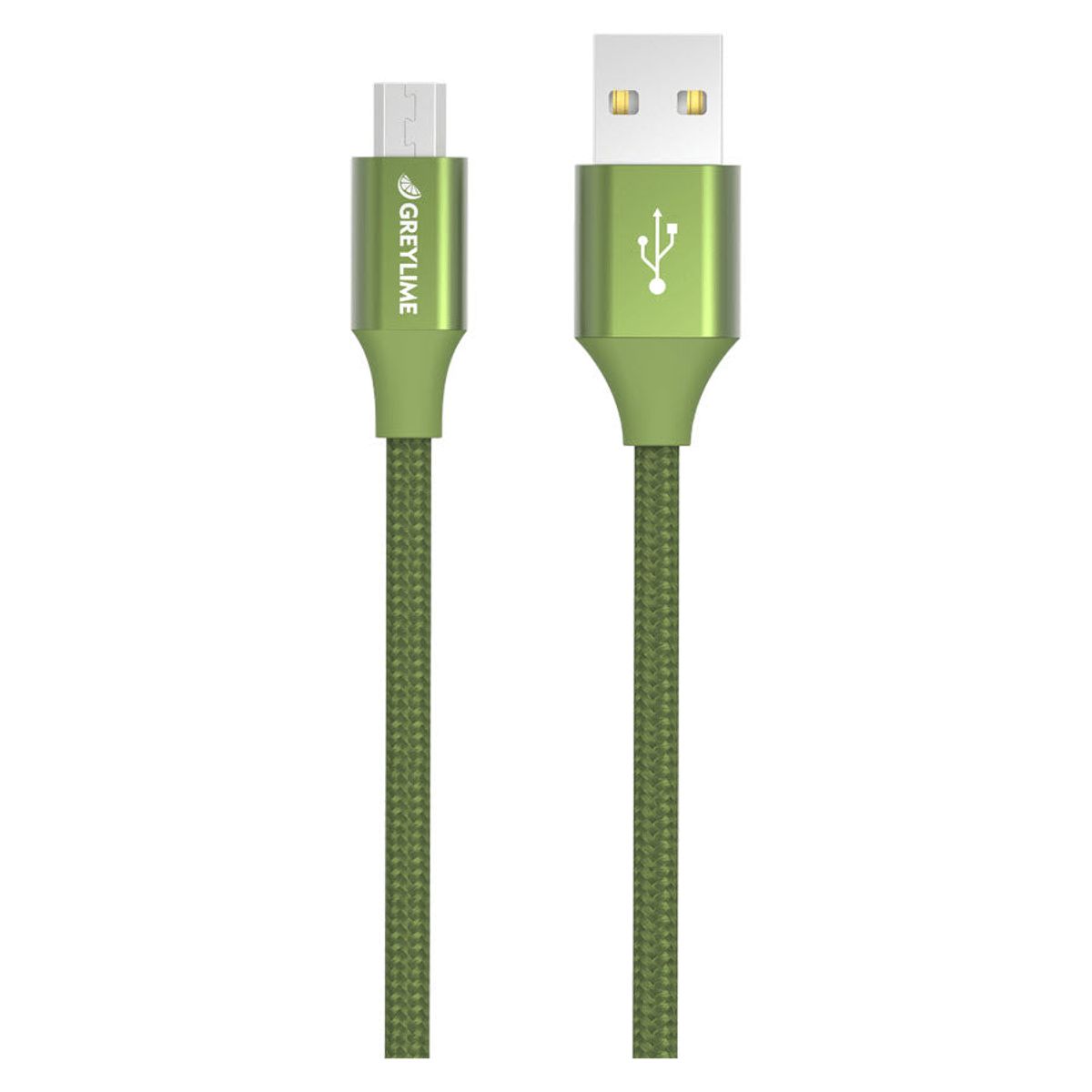 GreyLime Braided USB-A til MFi Lightning Kabel Grøn 1 m