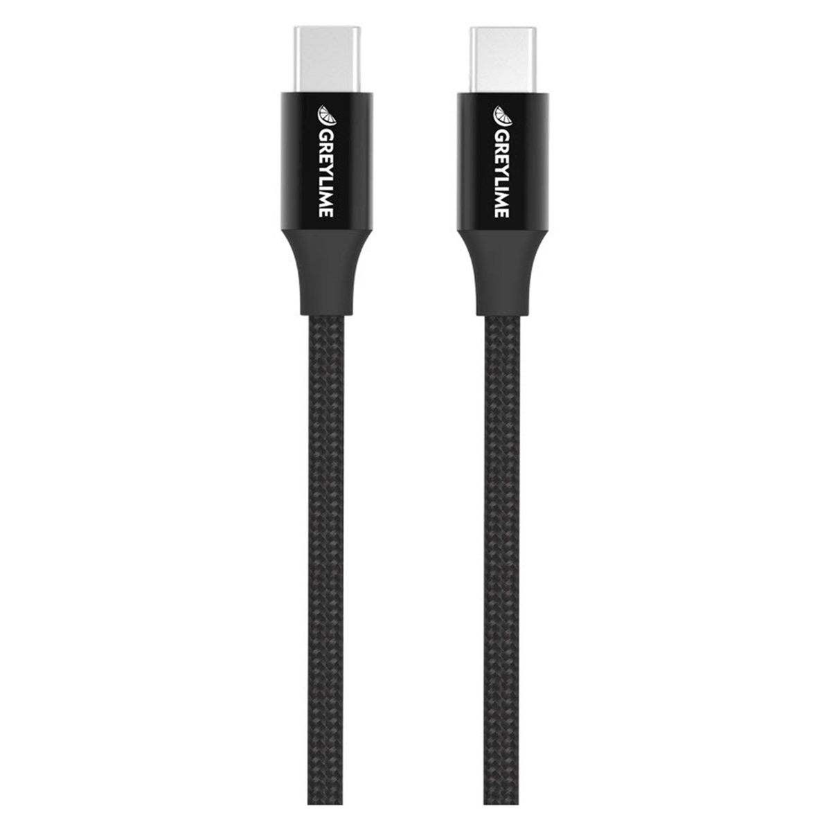 GreyLime Braided USB-C til USB-C 60W Kabel Sort 1 m