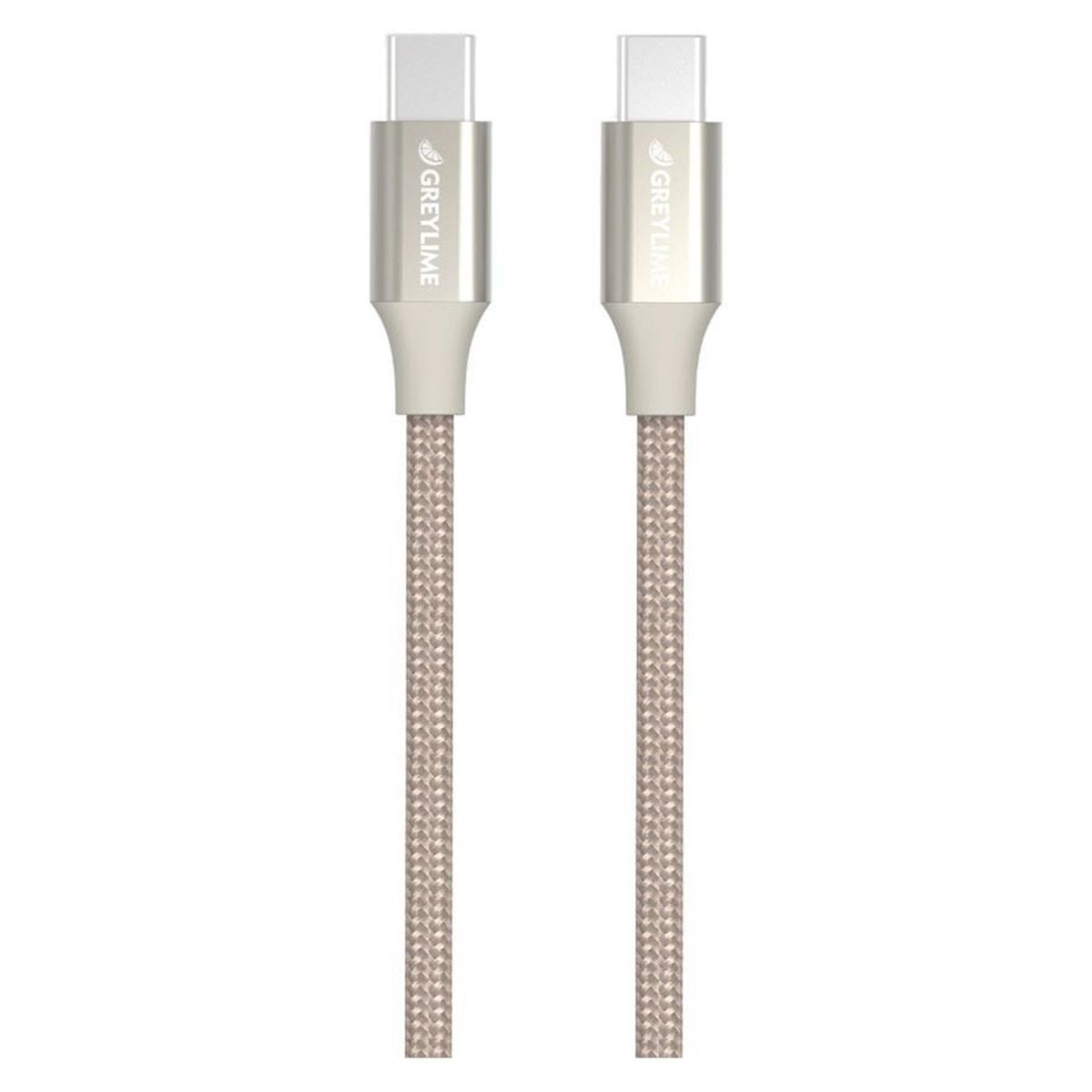 GreyLime Braided USB-C til USB-C Kabel Beige 1 m