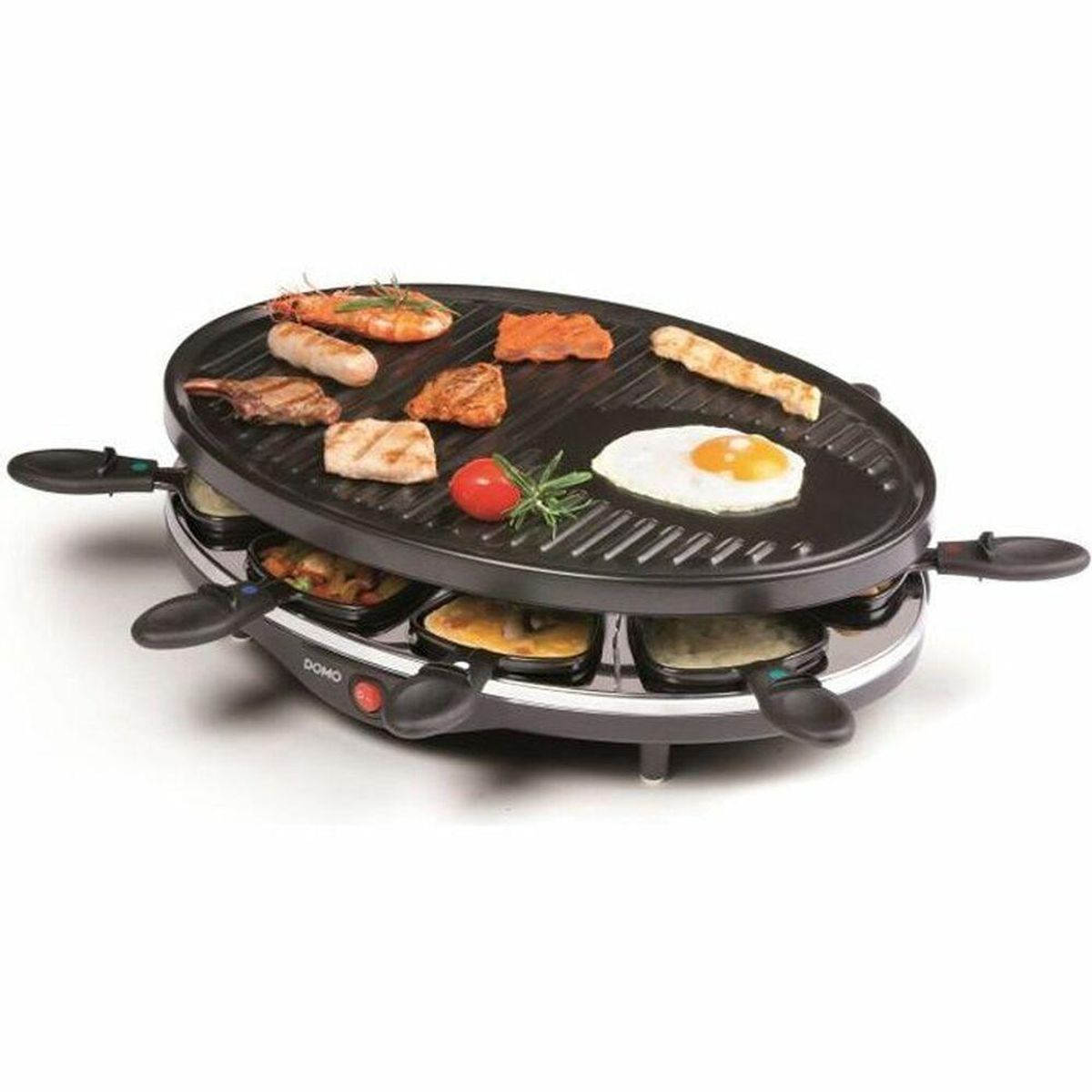 Grill-kogeplade DOMO DO9038G Sort 1200 W