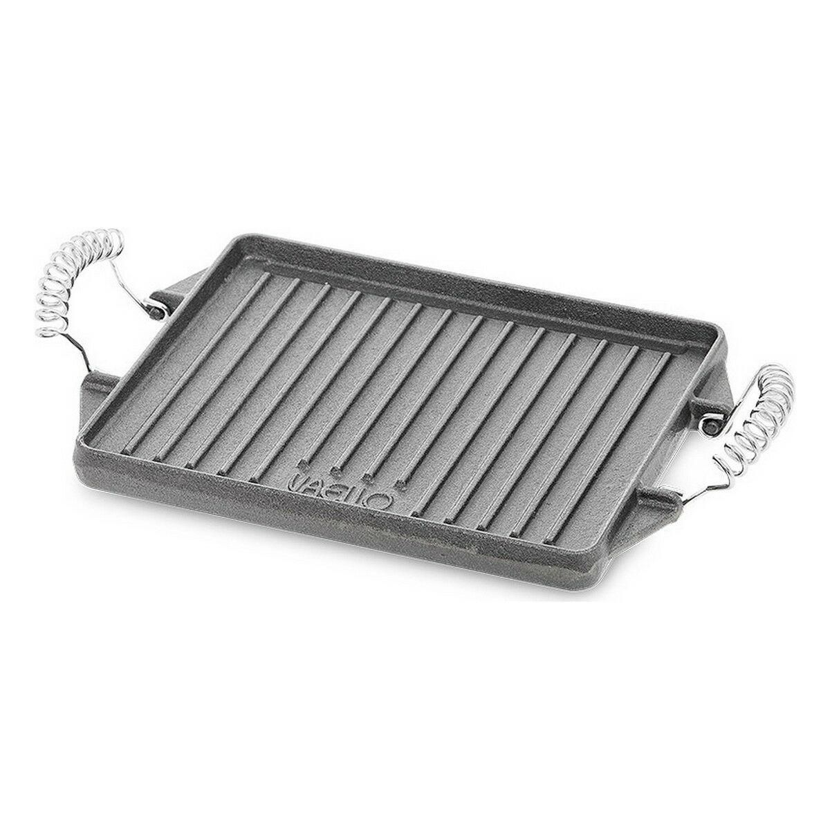 Grill-kogeplade Vaello Rektangulær Grå Støbejern (27 x 21 cm)