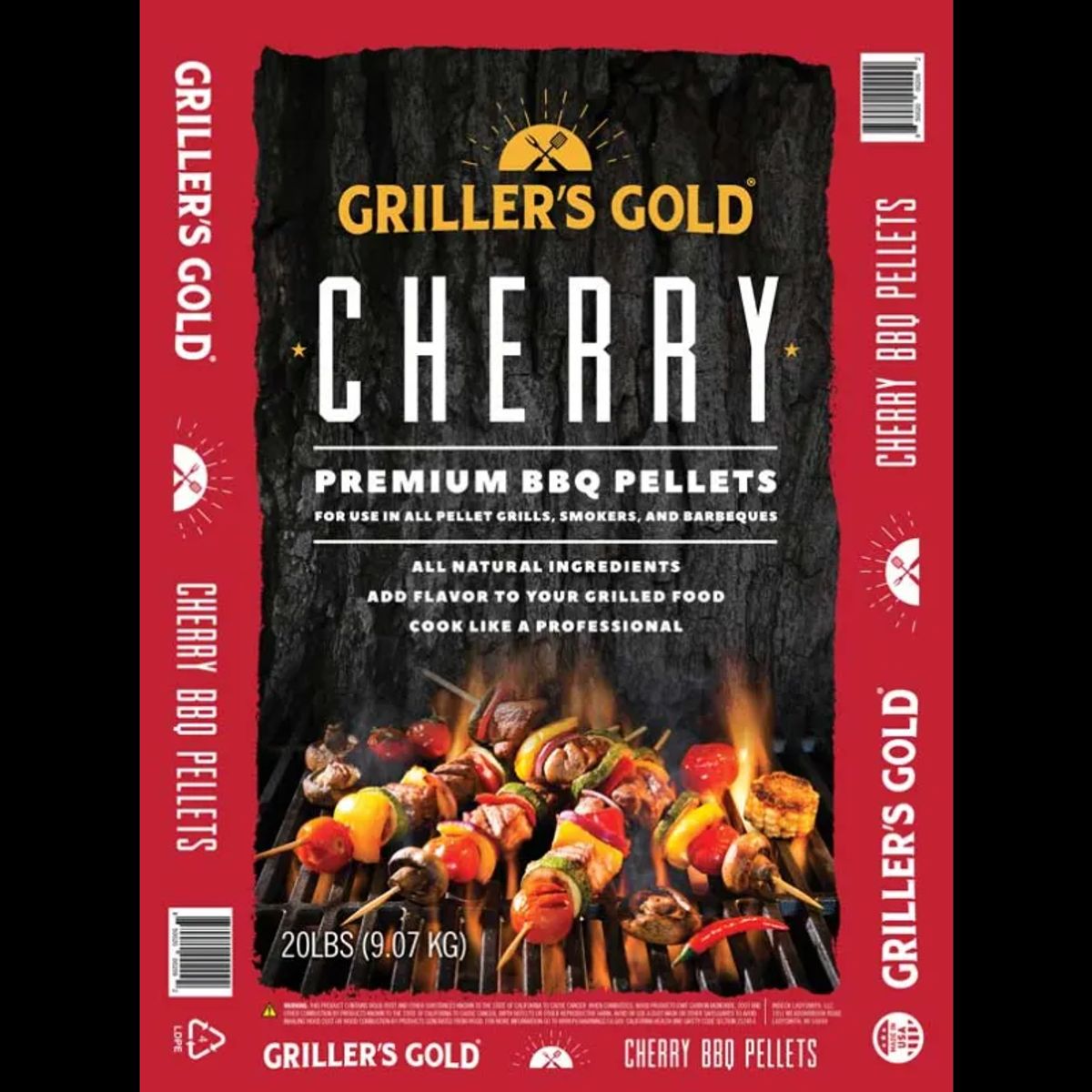 Griller's Gold Cherry Træpiller - 9 kg