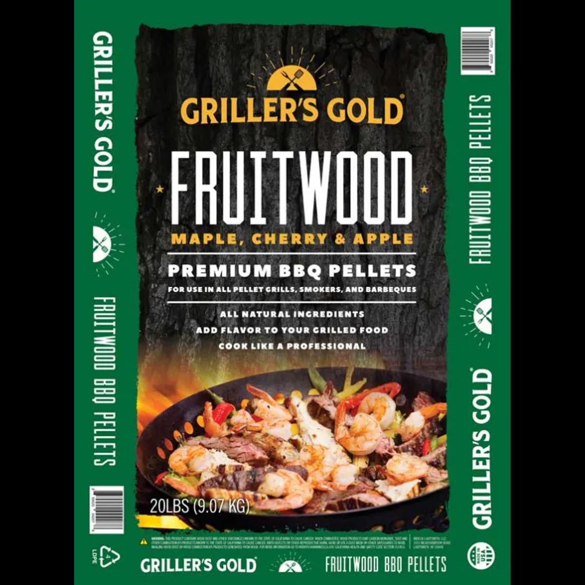 Griller's Gold Fruitwood Træpiller - 9 kg