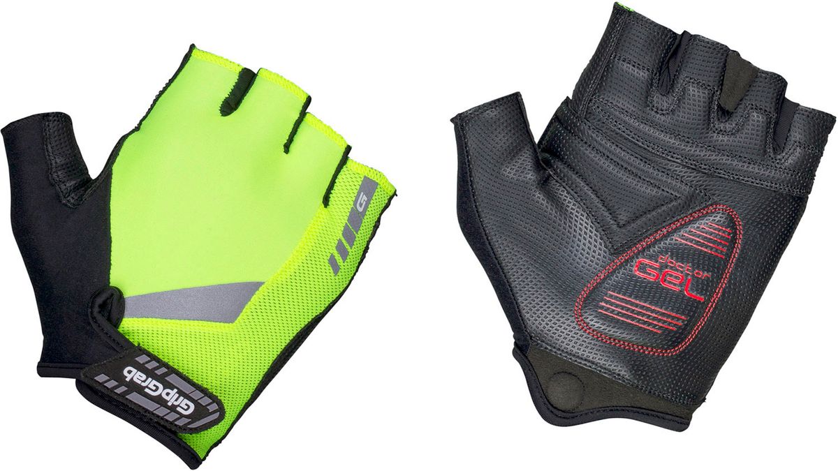 GripGrab ProGel Hi-Vis Polstret Kortfingret Handske - Hi-Vis Gul