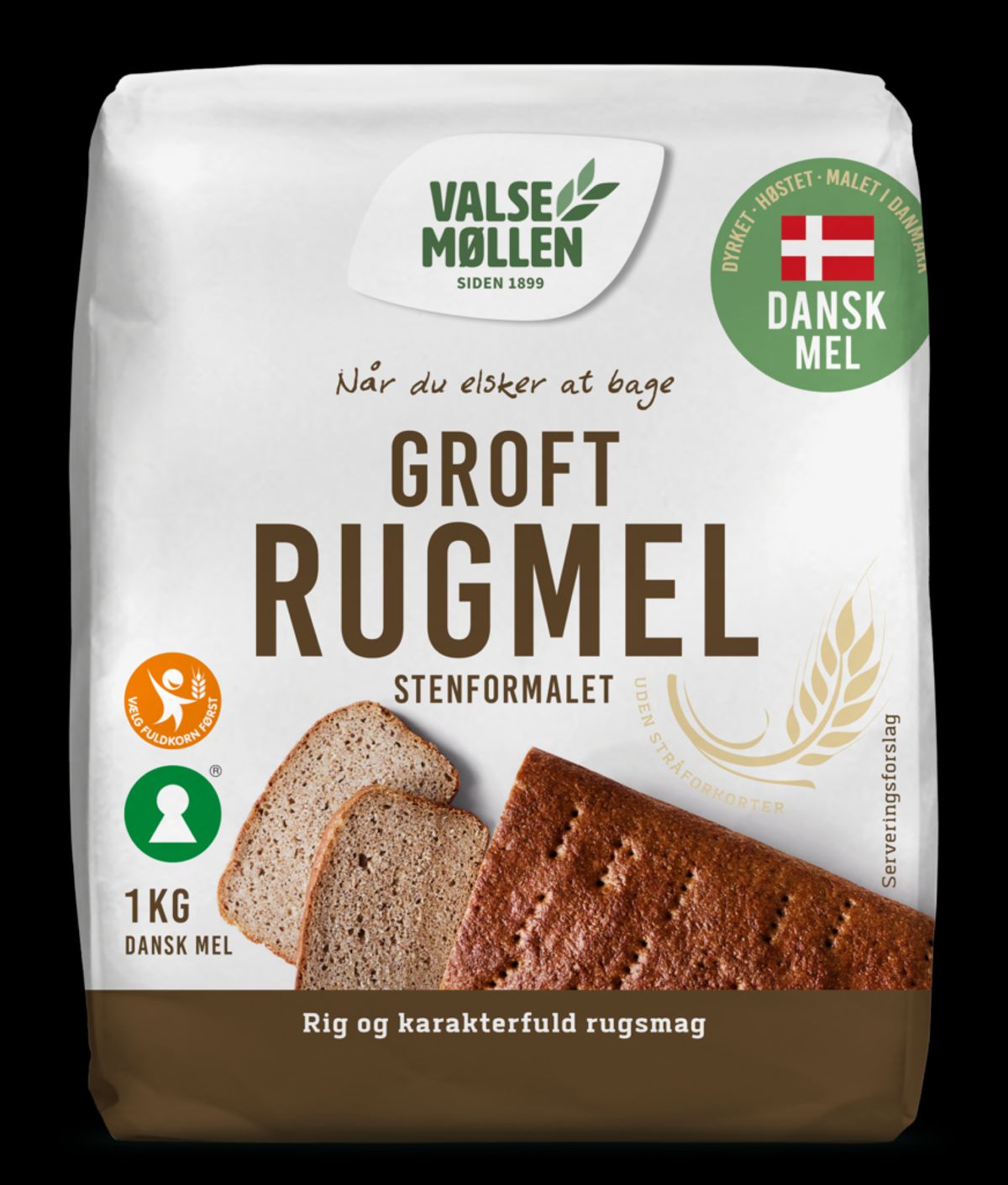 Groft Rugmel 1 kg - Valsemøllen