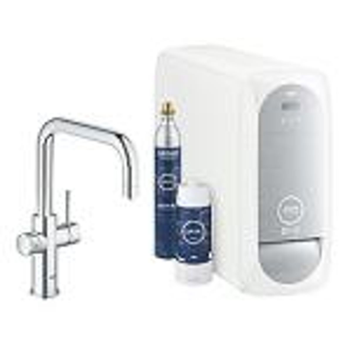 GROHE Blue Home Køkkenarmatur med køler starter kit. U-tud. Krom