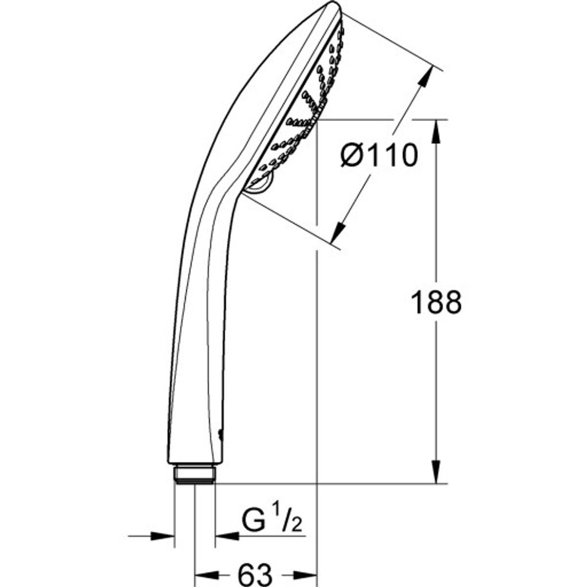 Grohe Euphoria 110 Massage Håndbruser, 3 sprays