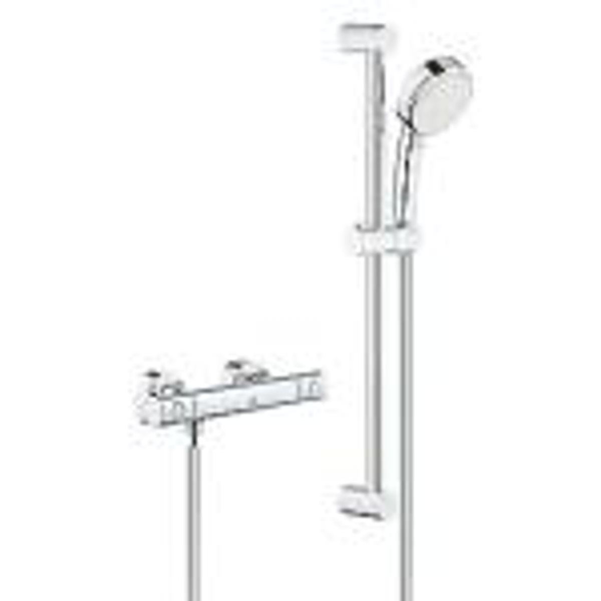 GROHE Grohtherm 800 Cosmopolitan termostat til brus med brusesæt (600mm), vægmonteret