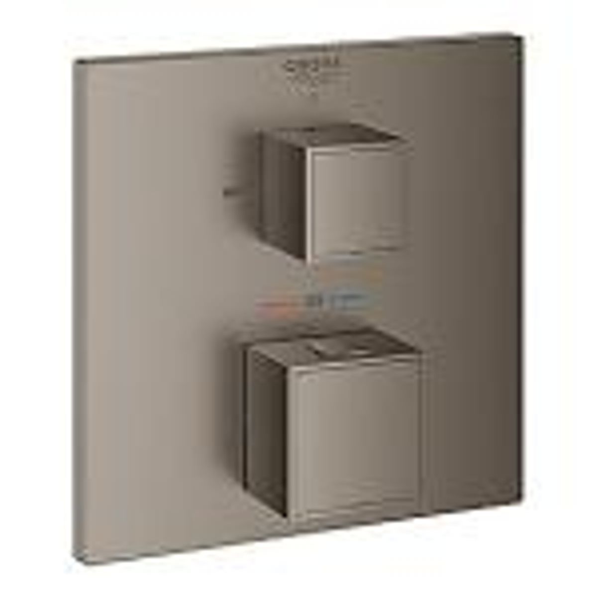 GROHE Grohtherm Cube termostatarmatur 158x158mm til kar & brus. Børstet hard graphite