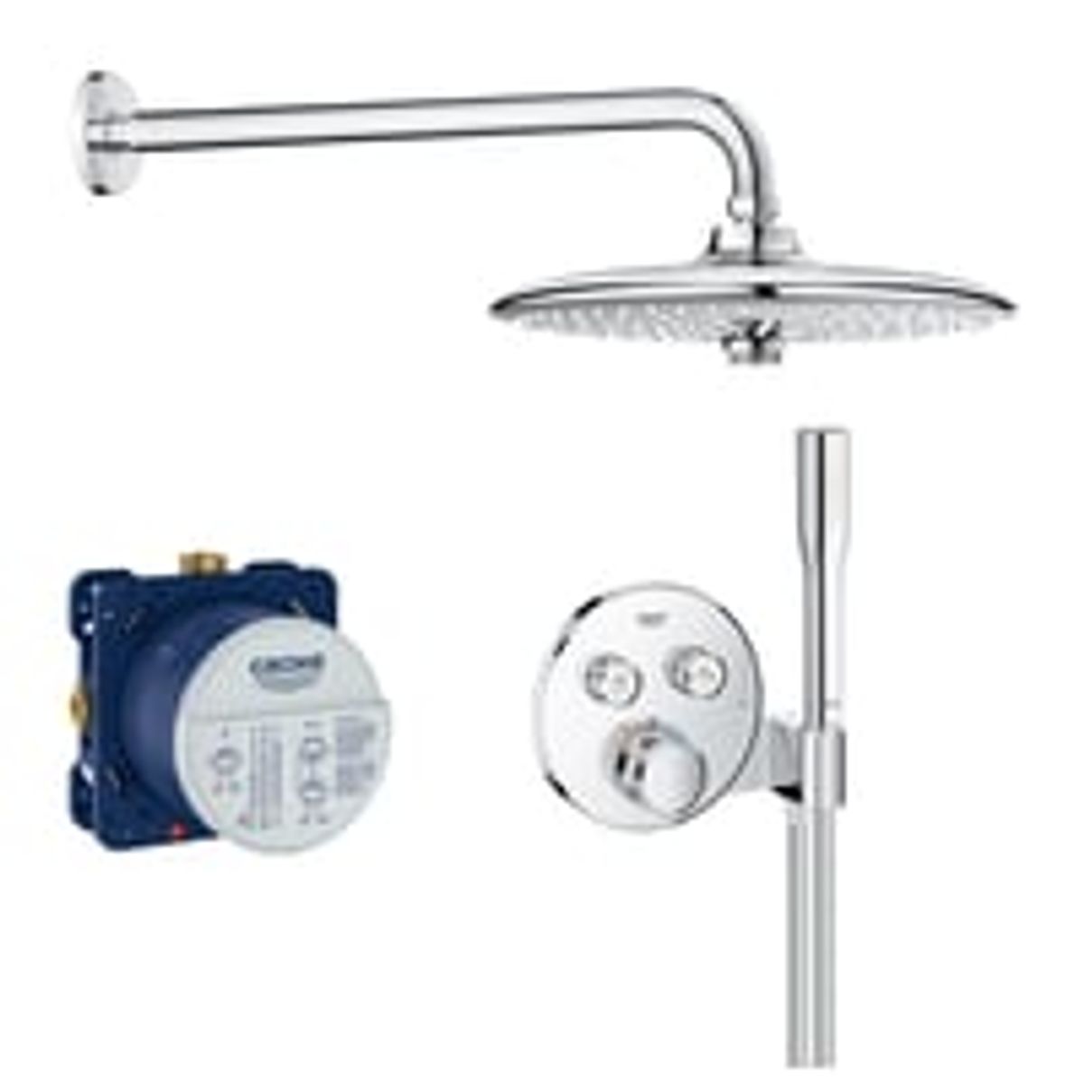 Grohe Grohtherm SmartControl 260 komplet indbygnings brusest, krom